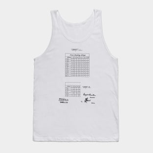 Bowling Alley score sheet Vintage Patent Hand Drawing Tank Top